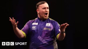 Luke Littler enjoying his darts as he takes his game to another level