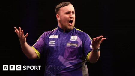 Luke Littler enjoying his darts as he takes his game to another level