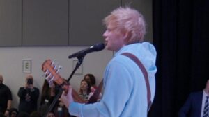 Ed Sheeran stuns Cardiff’s Fitzalan High School with surprise show – BBC