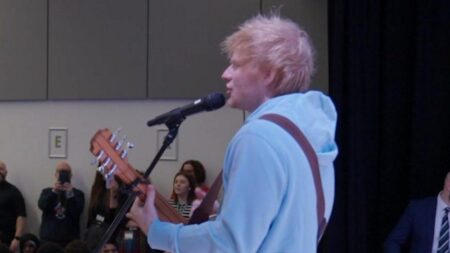 Ed Sheeran stuns Cardiff’s Fitzalan High School with surprise show – BBC