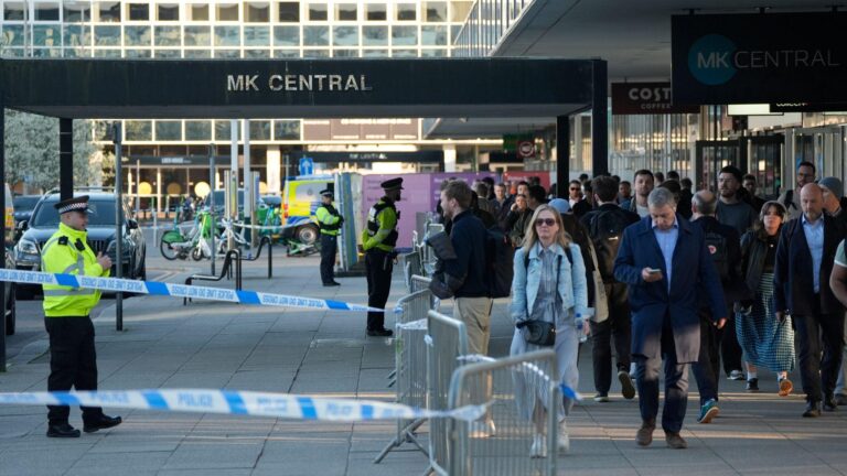 Man shot dead by armed police at Milton Keynes railway station – Sky News
