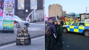 Three men arrested after bomb squad called to bus station in Glasgow – The Guardian