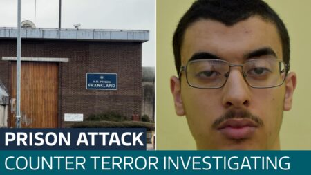 Counter terror police investigating after brother of Manchester Arena bomber attacks prison officers – Sky News