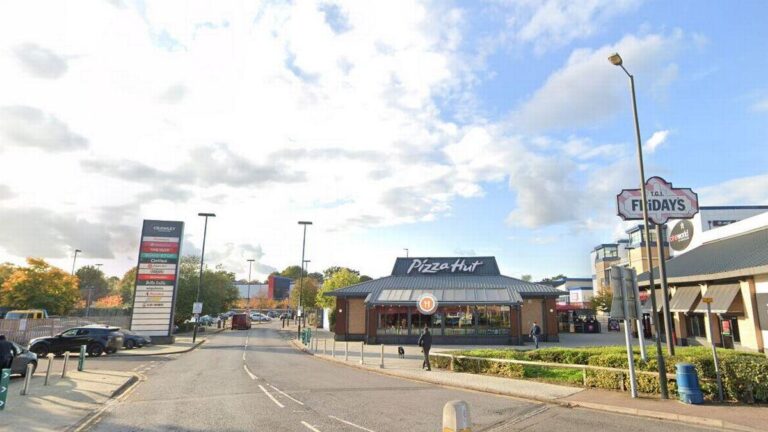 Woman dies and two others left injured after car hits pedestrians near Crawley Leisure Park – Sky News