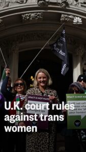 U.K. high court says trans women don’t meet definition of women under equalities law – NPR