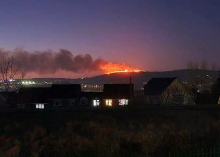 Swansea fire: Huge mountain blaze seen in shock pics with ’40ft flames’ visible for miles – The Mirror