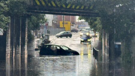 Weather: Flood warnings as heavy rain hits parts of UK – BBC