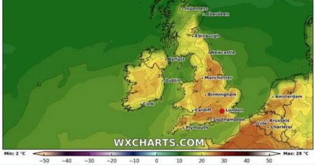 Exact date UK set for two-day heat surge as weather maps turn red – Leicester Mercury