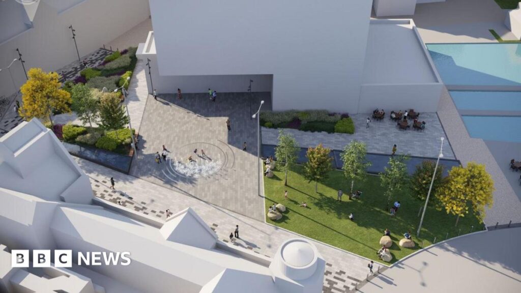 Plans for Walsall town centre public area revealed – BBC