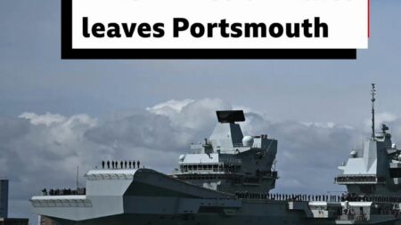 HMS Prince of Wales departs from Portsmouth on major deployment – BBC