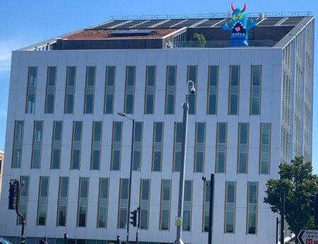 Slough: Inflatable monsters take over town’s rooftops – BBC