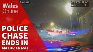 Car crashes onto roof during ‘police chase’ along main road in Swansea – Wales Online
