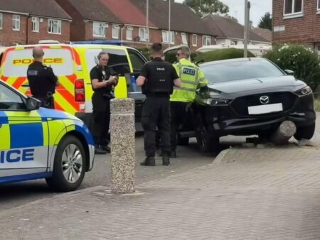 Leicester collision: Man arrested after car collides with pedestrians – Sky News