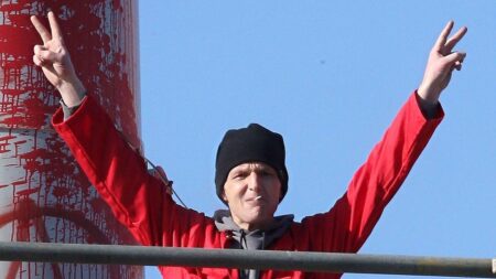 Newcastle arms factory targeted by protesters with red paint – BBC