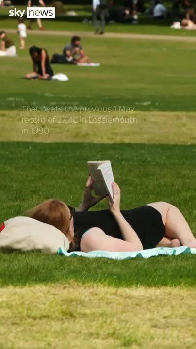 UK has warmest spring on record, Met Office says – Sky News