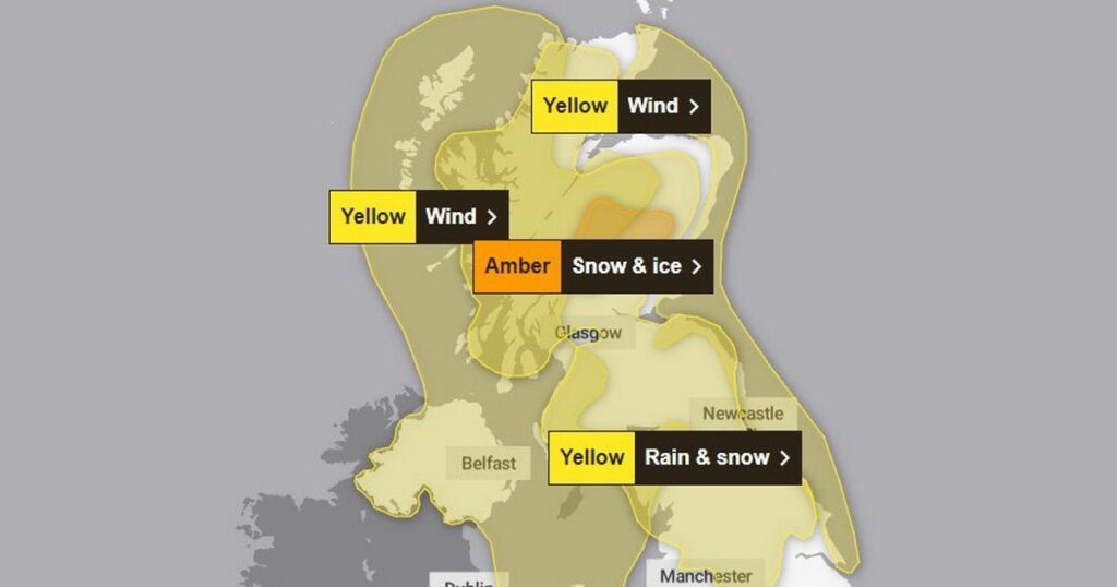 Newcastle Upon Tyne weather map – Met Office