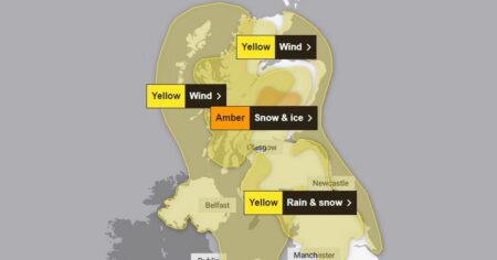 Newcastle Upon Tyne weather map – Met Office