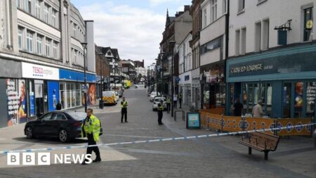 Man charged with murder after stabbing at Lloyds branch in Derby – The Guardian