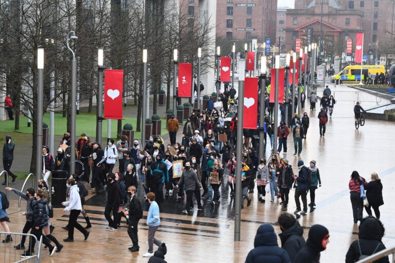 Three arrested after sit-down protest on city centre street – Liverpool Echo