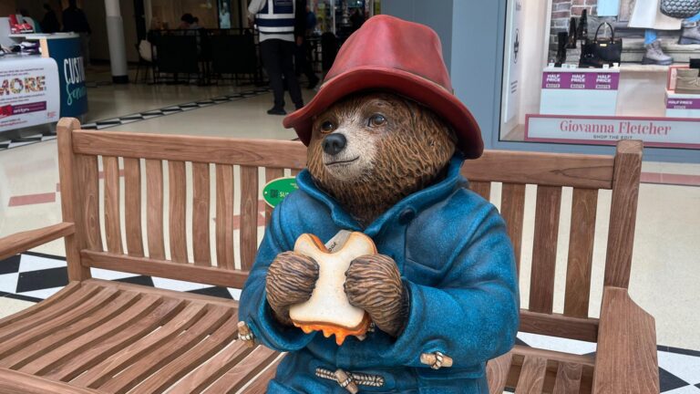 Paddington Bear statue at Sunderland Bridges shopping centre – BBC