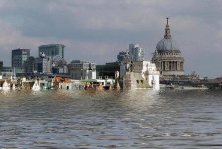 Dozens evacuated after burst water main floods streets in north London – Sky News