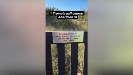 Trump Humiliated As Epstein Memorial Plaque Appears On His Aberdeen Golf Course Ahead Of UK Visit – The Times of India
