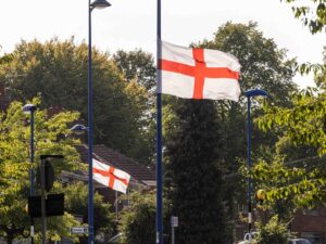 St George’s and union jack flags raised on footbridge above A2 in Bexley – News Shopper