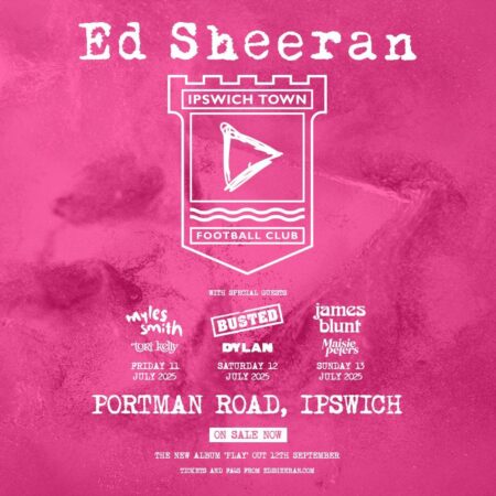 ED SHEERAN ANNOUNCES PORTMAN ROAD SHOWS – Ipswich Town FC