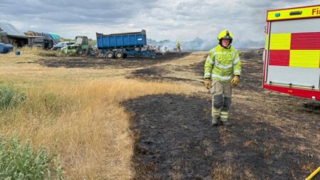 Grass fire at Barling Airstrip in Essex burns 37 acres of land – BBC
