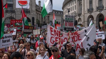 Masked pro-Palestine mob ‘threatens to behead UK university professor’ – GB News